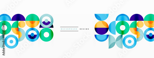 Colorful circle abstract background. Template for wallpaper, banner, presentation, background © antishock