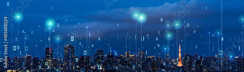 Photography Smart city and communication network concept
