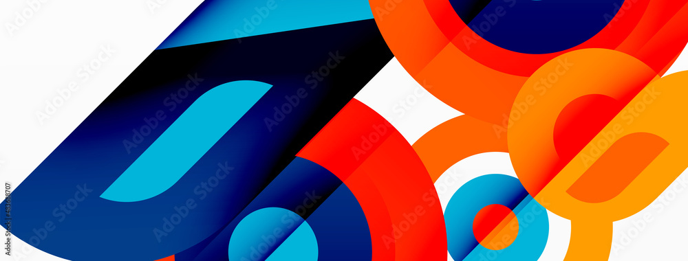Rings and circles geometric abstract background for wallpaper, banner, backdrop Rings and circles geometric abstract background for wallpaper, banner, backdrop