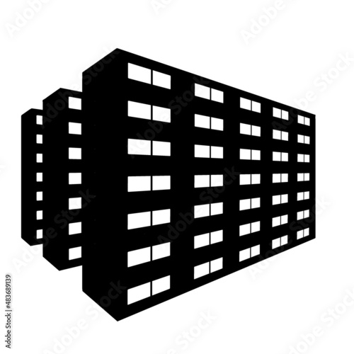 団地　シルエット