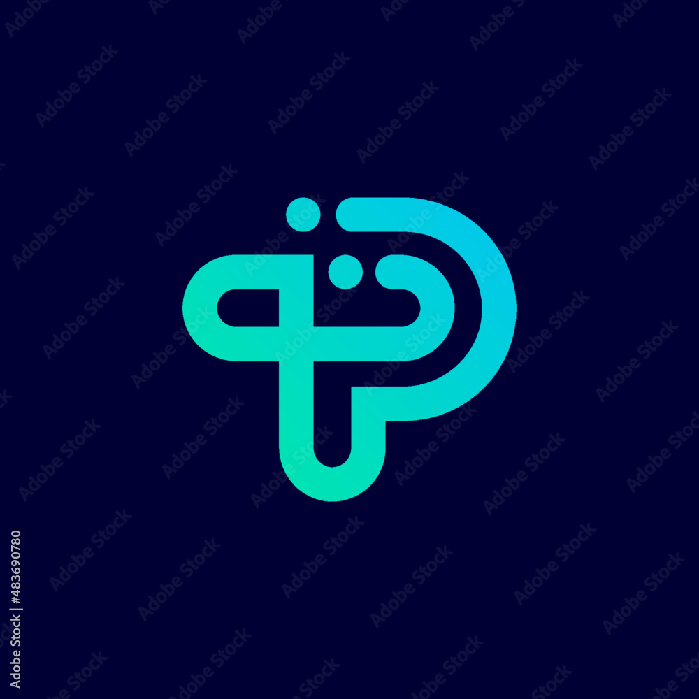 Abstract alphabet Letter P logo icon design. Technology abstract dot connection vector logo icon circle logotype. Flat Vector Logo Design Template Element. Abstract alphabet Letter P logo icon design. Technology abstract dot connection vector logo icon circle logotype. Flat Vector Logo Design Template Element.