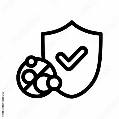 free dust protect bacteria dermatology care single isolated icon with outline style