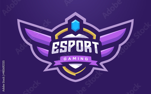 Modern and Creative Isolated Esports Tournament Badge Logo Vector for Gaming League or Sports Team
