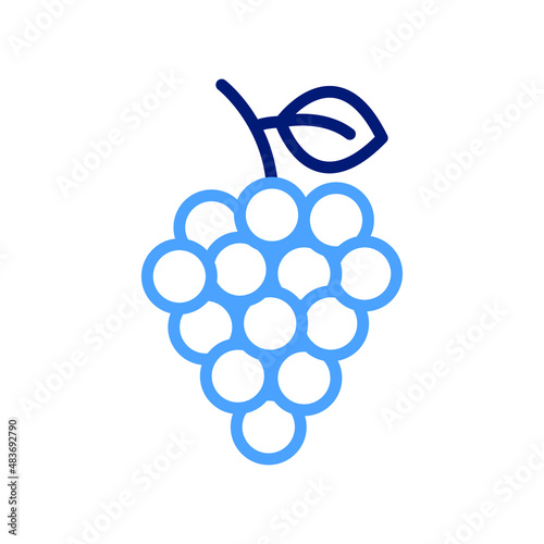 Grapes Isolated Vector icon which can easily modify or edit

