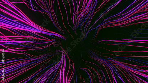 abstract fractal background, abstract glow wave background, desktop wallpaper, 3d render.