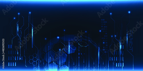 Vector illustrations of digital communication technology and innovations tech.Futuristic design concepts.