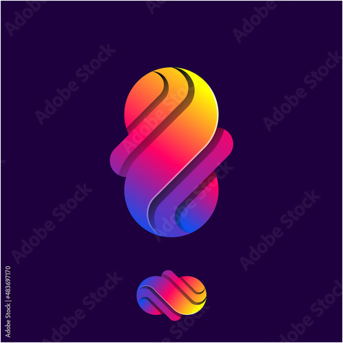 Modern Infinity Gradient Color Logo Template