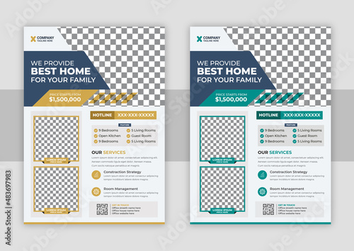 Real estate flyer template design