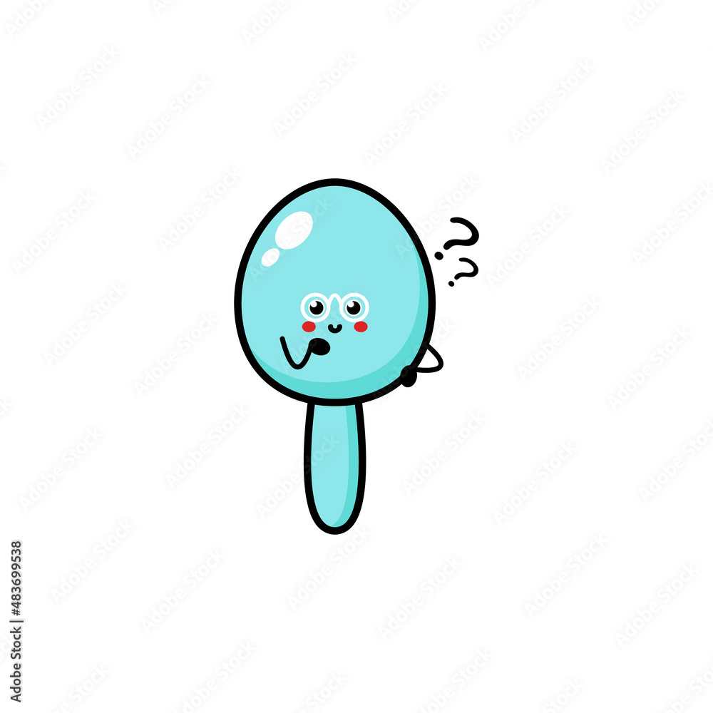 Cute happy funny fork and spoon. Isolated on white background. Vector cartoon character hand drawn style illustration Cute happy funny fork and spoon. Isolated on white background. Vector cartoon character hand drawn style illustration