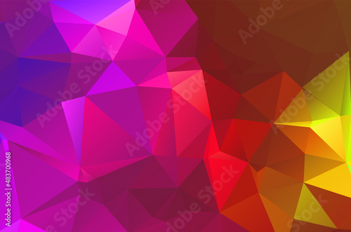 Abstract triangulation geometric purple and red background