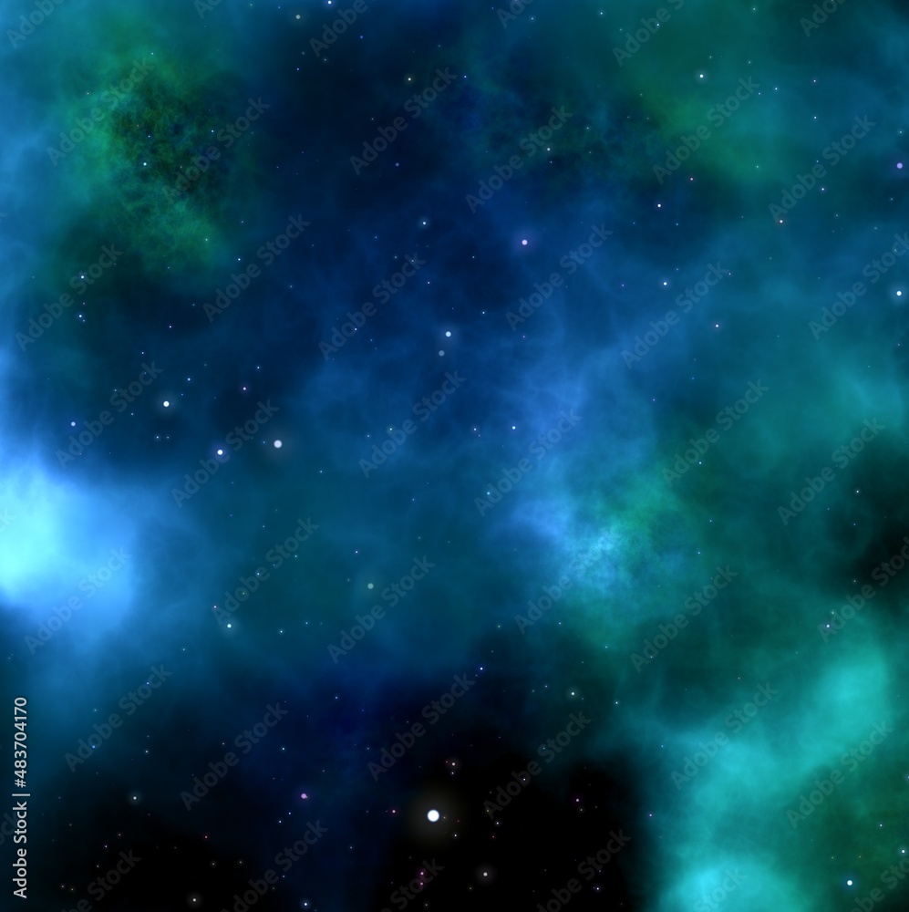 Nebula, cluster of stars in deep space. Science fiction art. Nebula, cluster of stars in deep space. Science fiction art.