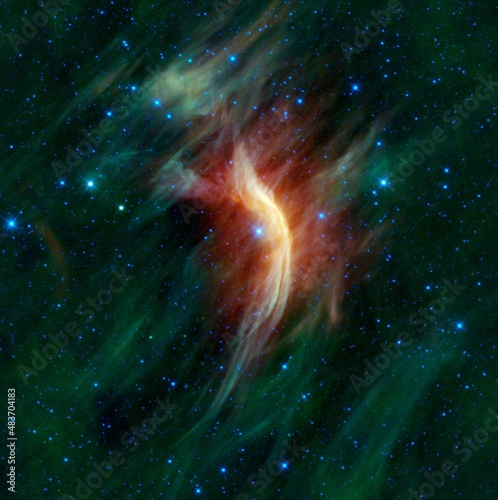 Fototapeta Naklejka Na Ścianę i Meble -  Nebula, cluster of stars in deep space. Science fiction art.