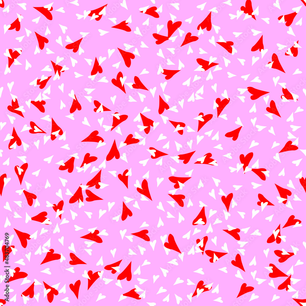 Vector seamless love symbol pattern, with stylish hearts Vector seamless love symbol pattern, with stylish hearts