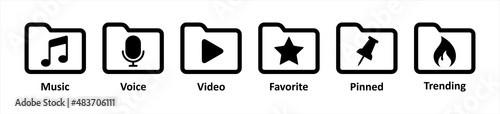 Music Folder icons set.