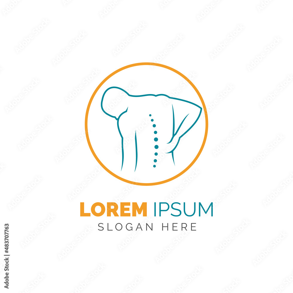 Chiropractic symbol vector icon design illustration template Chiropractic symbol vector icon design illustration template