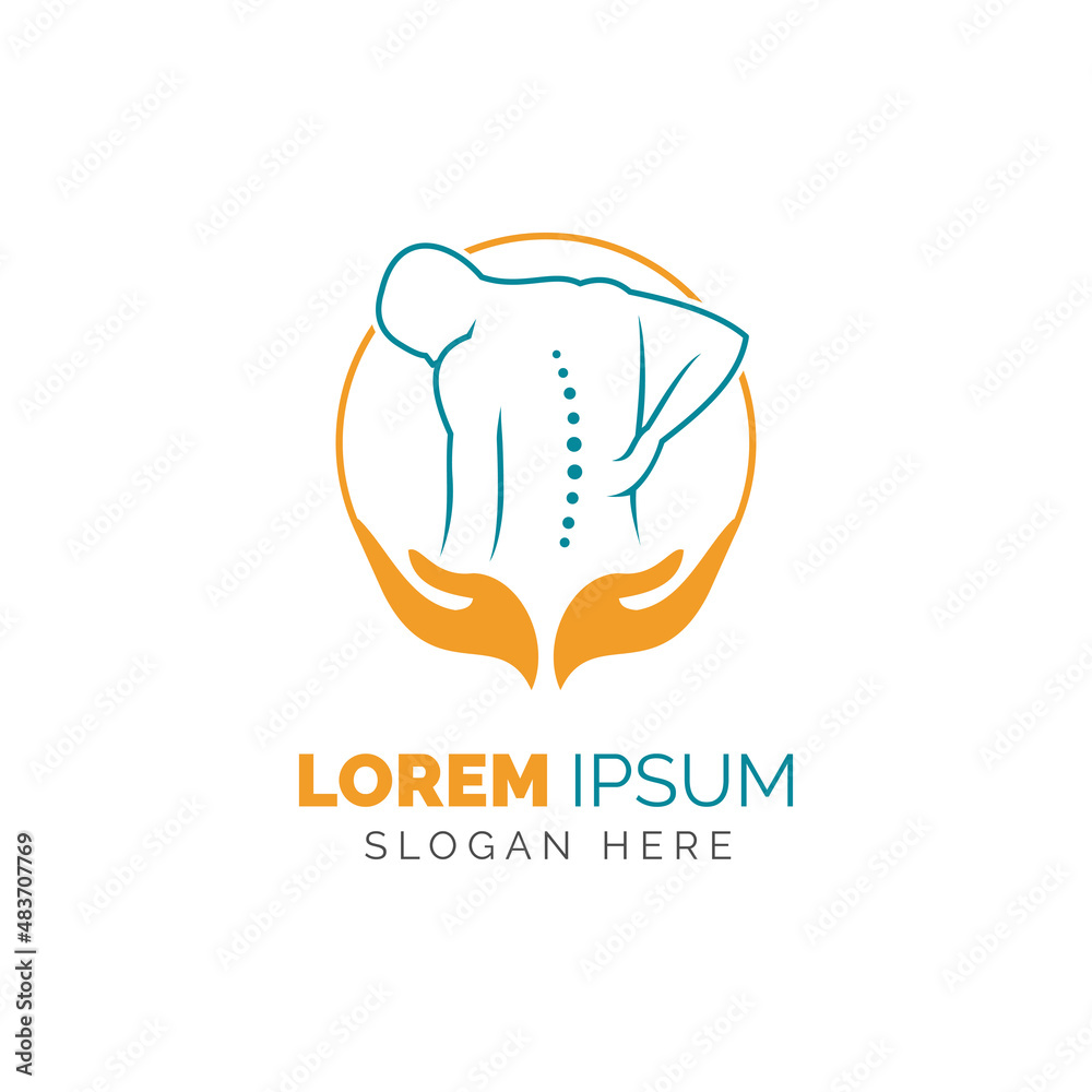 Chiropractic symbol vector icon design illustration template