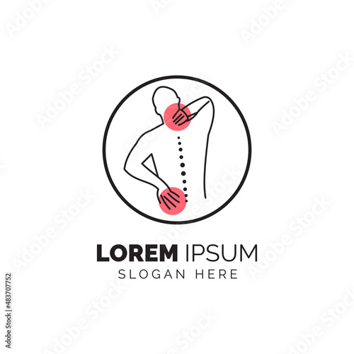 Chiropractic symbol vector icon design illustration template