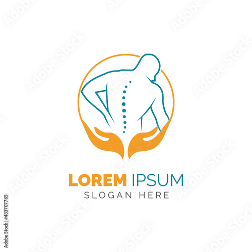 Chiropractic symbol vector icon design illustration template