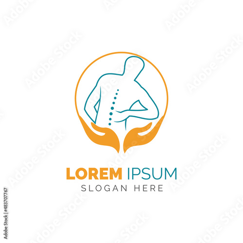 Chiropractic symbol vector icon design illustration template