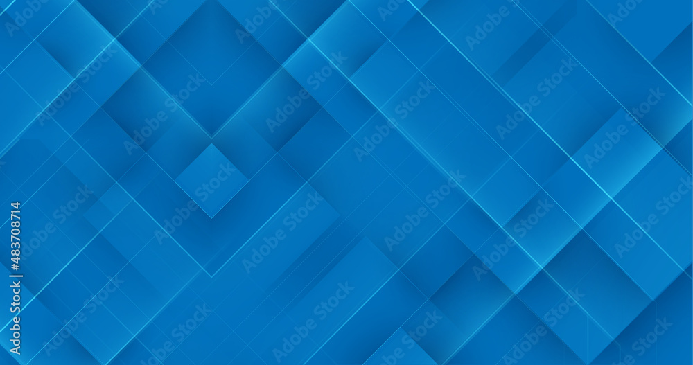 Abstract blue square grid with Futuristic technology digital hi tech concept background