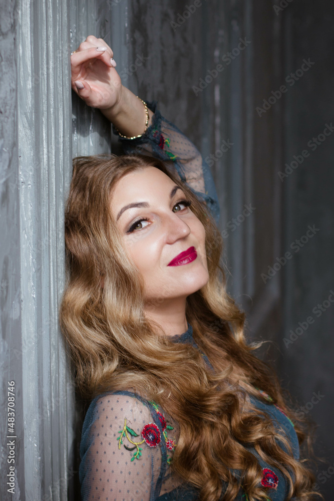 portrait of a young woman with long hair