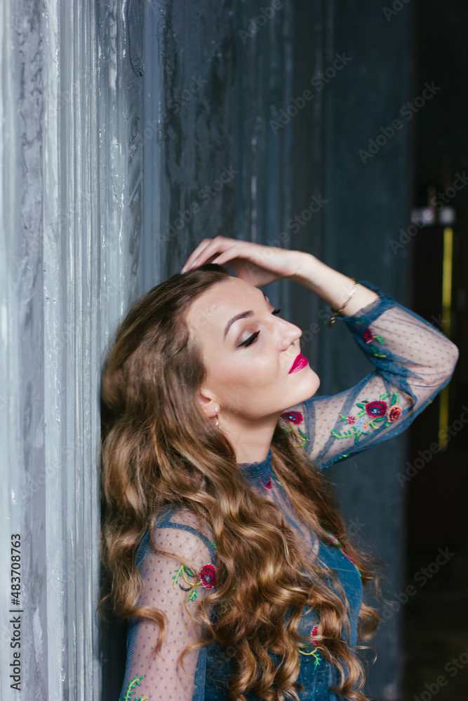 Obraz premium portrait of a young woman with long hair