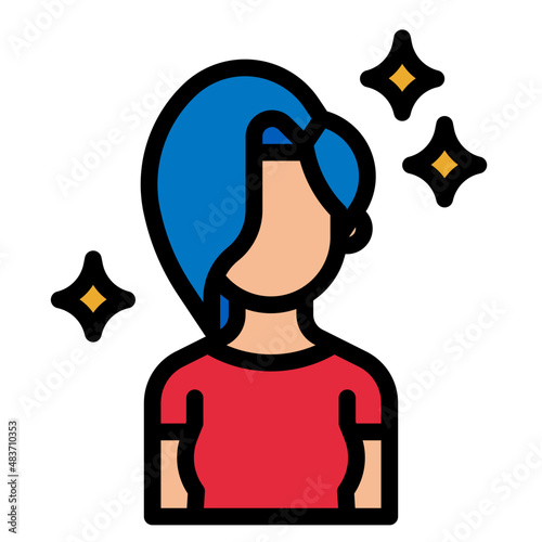 hairstyle line icon