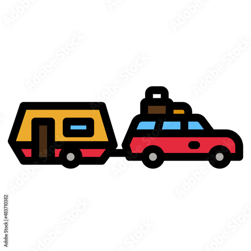 roadtrip line icon