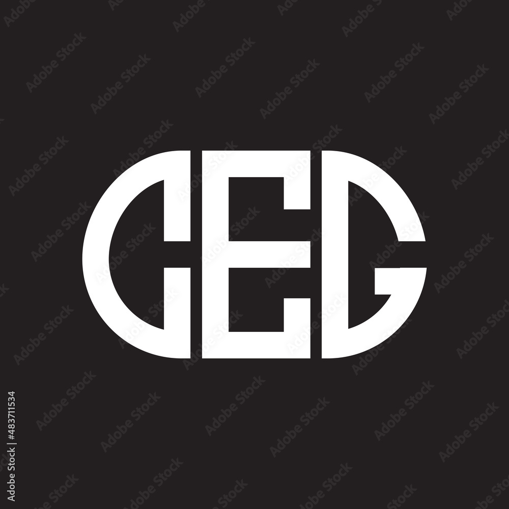 CEG letter logo design on black background. CEG creative initials letter logo concept. CEG letter design.