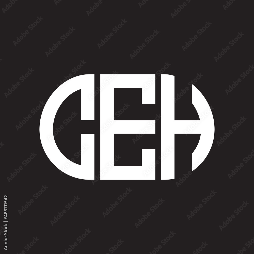 CEH letter logo design on black background. CEH creative initials letter logo concept. CEH letter design. CEH letter logo design on black background. CEH creative initials letter logo concept. CEH letter design.