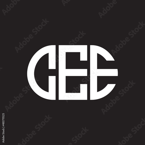 CEE letter logo design on black background. CEE creative initials letter logo concept. CEE letter design. photo