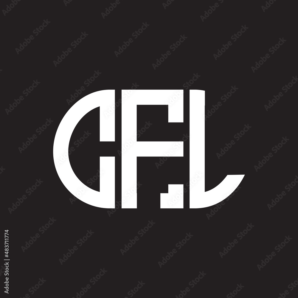 Fototapeta premium CFL letter logo design on black background. CFL creative initials letter logo concept. CFL letter design.