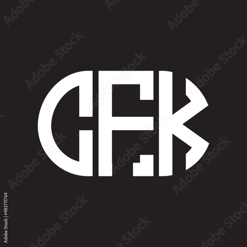 CFK letter logo design on black background. CFK creative initials letter logo concept. CFK letter design. photo