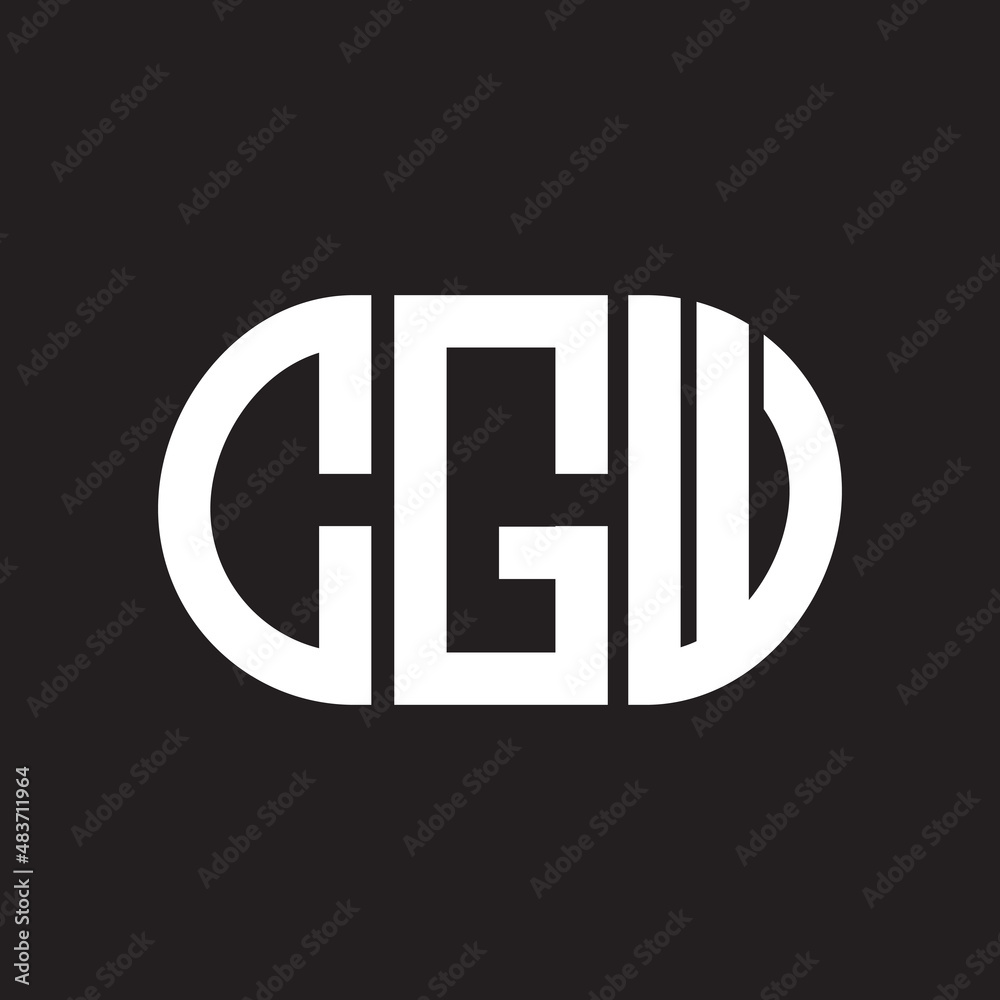 CGW letter logo design on black background. CGW creative initials letter logo concept. CGW letter design. CGW letter logo design on black background. CGW creative initials letter logo concept. CGW letter design.