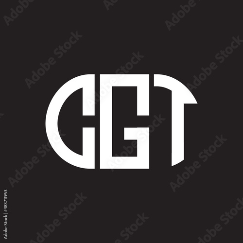 CGT letter logo design on black background. CGT creative initials letter logo concept. CGT letter design.