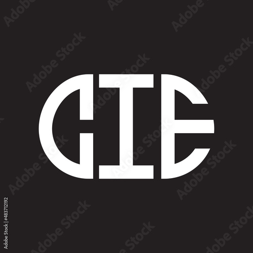 CIE letter logo design on black background. CIE creative initials letter logo concept. CIE letter design. photo