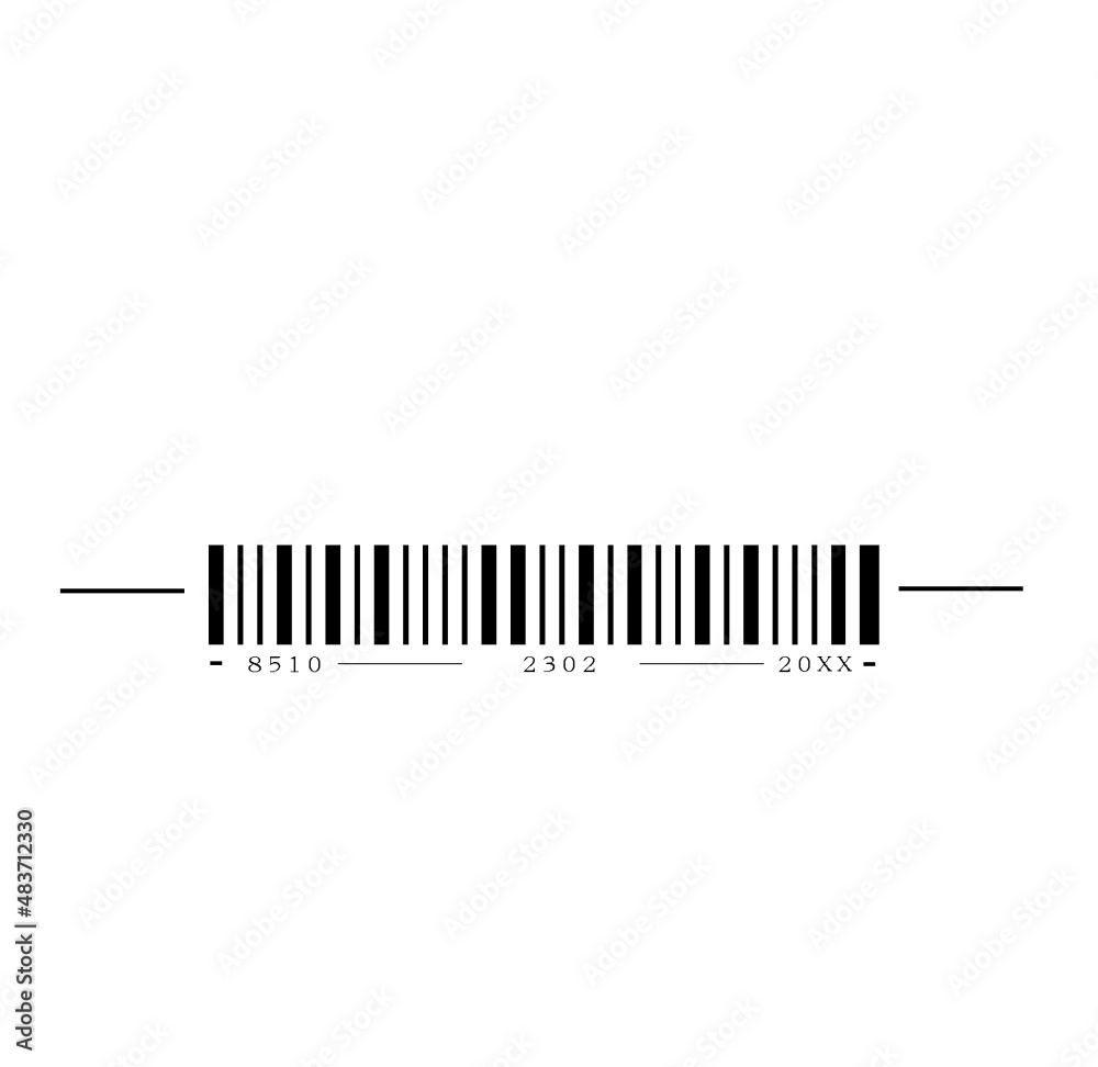 近未来的でサイバーパンクなSFバーコード素材