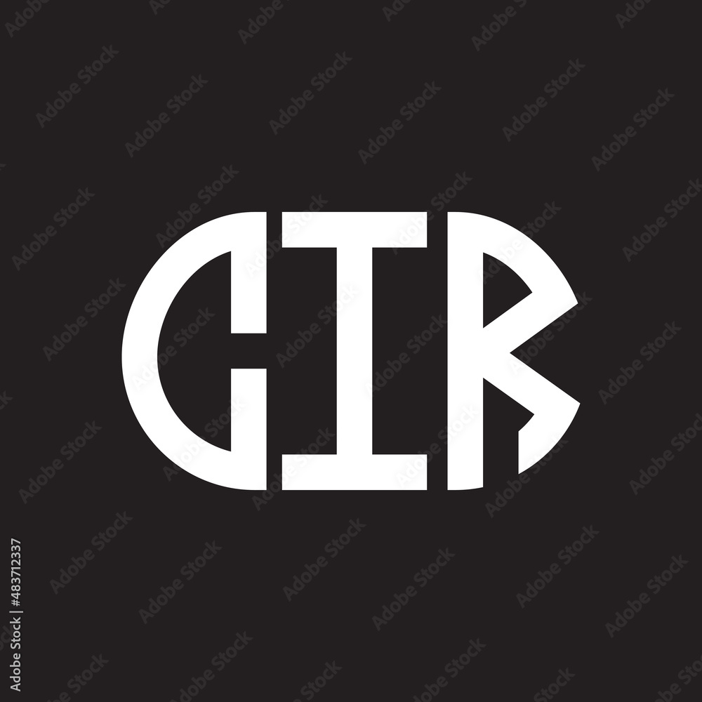 CIR letter logo design on black background. CIR creative initials letter logo concept. CIR letter design.
