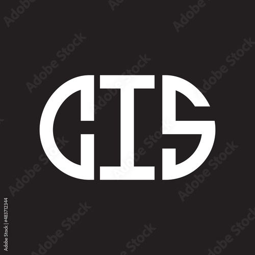 CIS letter logo design on black background. CIS creative initials letter logo concept. CIS letter design. photo