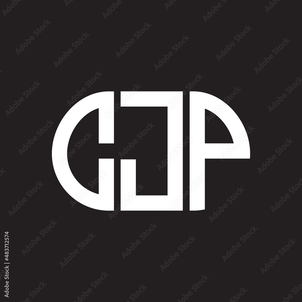 CJP letter logo design on black background. CJP creative initials letter logo concept. CJP letter design.