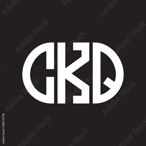 CKQ letter logo design on black background. CKQ creative initials letter logo concept. CKQ letter design.