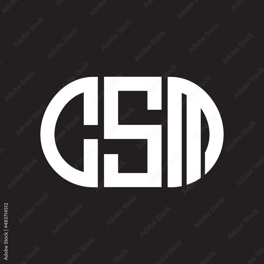 CSM letter logo design on black background. CSM creative initials letter logo concept. CSM letter design. CSM letter logo design on black background. CSM creative initials letter logo concept. CSM letter design.