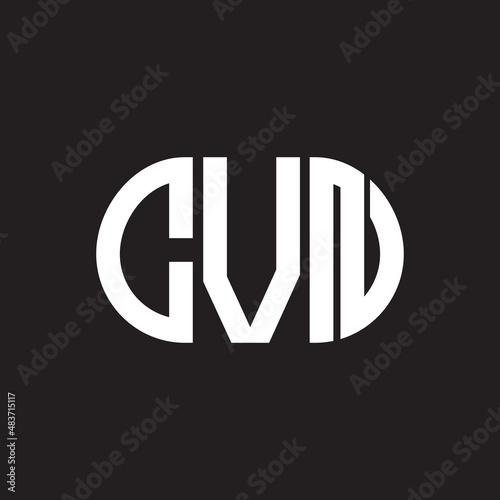 CVN letter logo design on black background. CVN creative initials letter logo concept. CVN letter design. photo