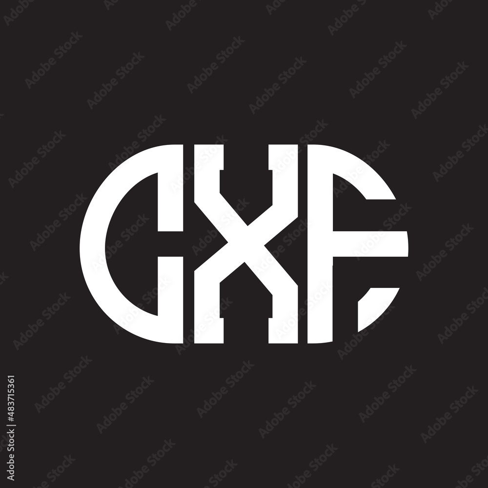 CXF letter logo design on black background. CXF creative initials letter logo concept. CXF letter design. CXF letter logo design on black background. CXF creative initials letter logo concept. CXF letter design.