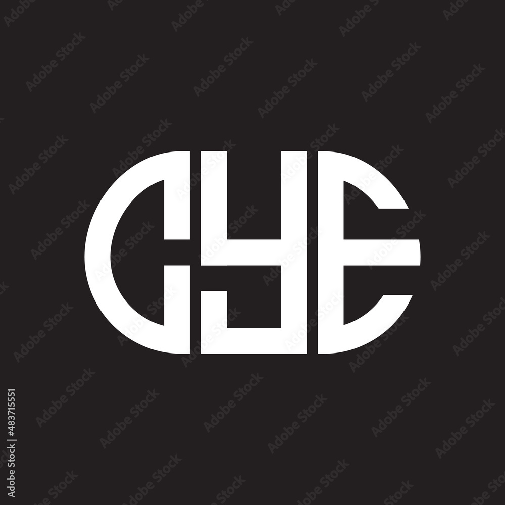 CYE letter logo design on black background. CYE creative initials letter logo concept. CYE letter design. CYE letter logo design on black background. CYE creative initials letter logo concept. CYE letter design.