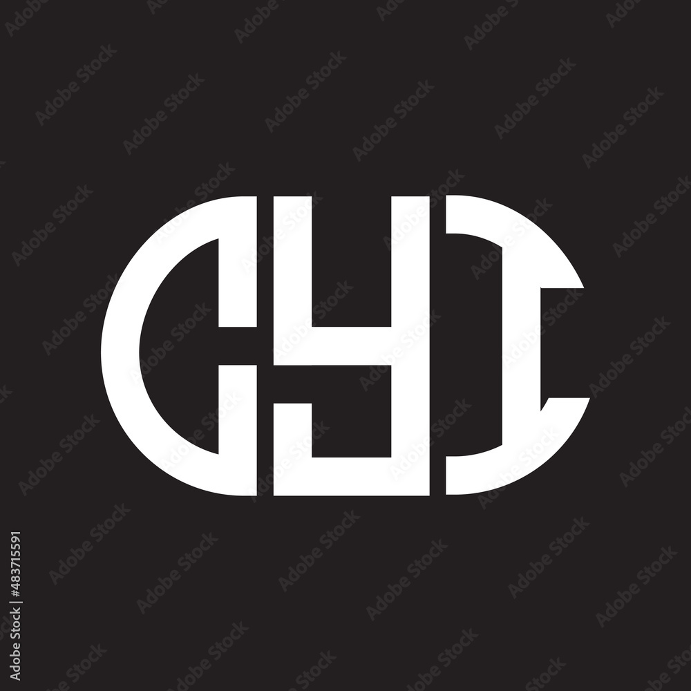 CYI letter logo design on black background. CYI creative initials letter logo concept. CYI letter design. CYI letter logo design on black background. CYI creative initials letter logo concept. CYI letter design.