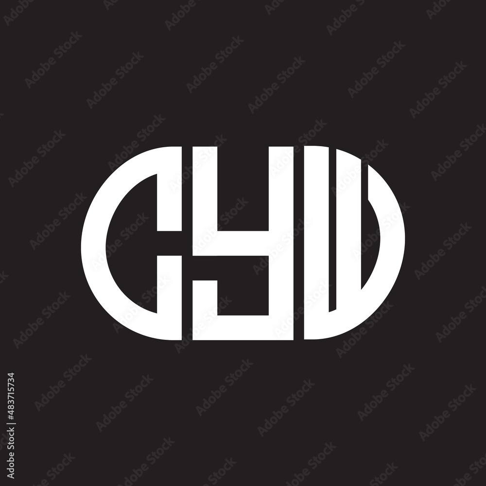 CYW letter logo design on black background. CYW creative initials letter logo concept. CYW letter design. CYW letter logo design on black background. CYW creative initials letter logo concept. CYW letter design.