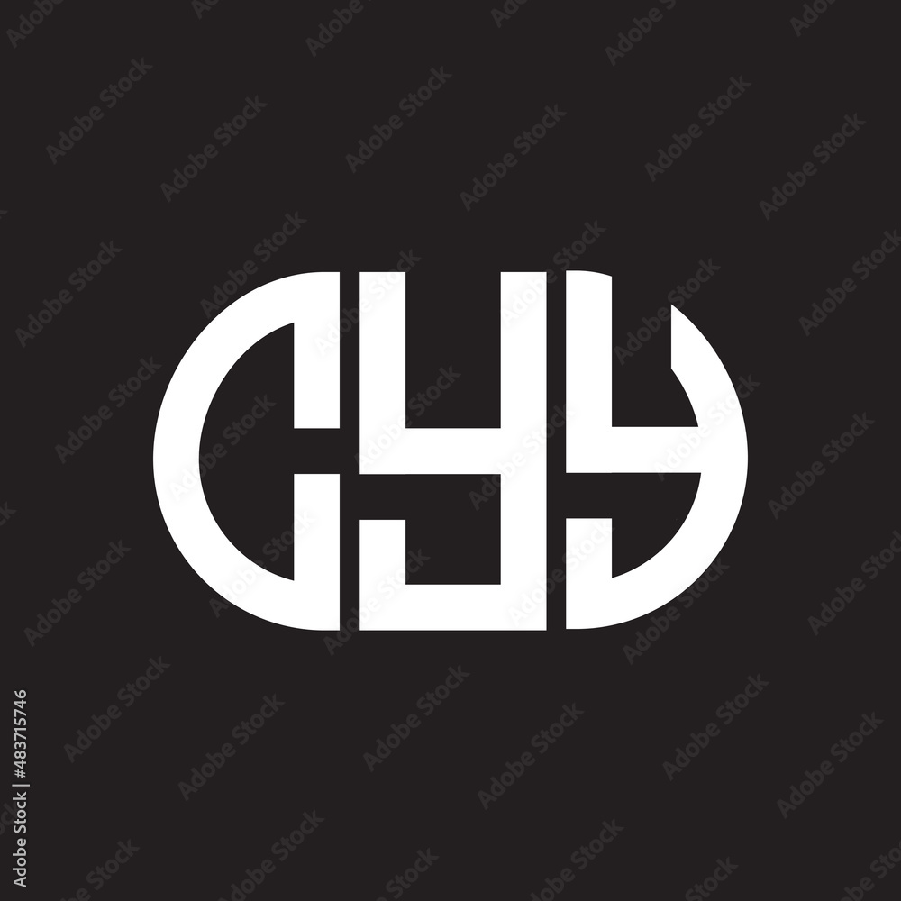 Obraz premium CYY letter logo design on black background. CYY creative initials letter logo concept. CYY letter design.