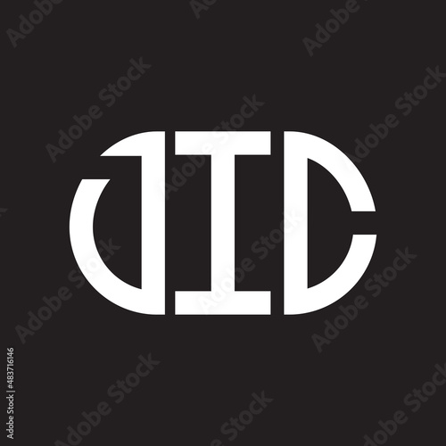 DIC letter logo design on black background. DIC creative initials letter logo concept. DIC letter design.