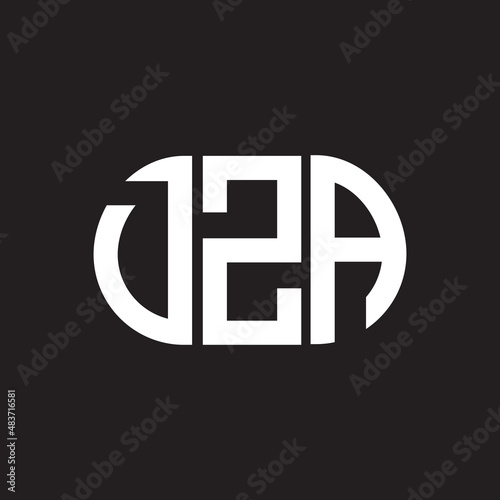 DZA letter logo design on black background. DZA creative initials letter logo concept. DZA letter design.